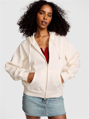 Fermuarlı Kapüşonlu Sweatshirt