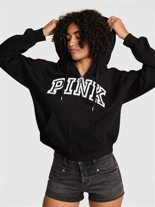 Fermuarlı Kapüşonlu Sweatshirt
