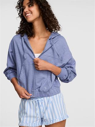 Fermuarlı Kapüşonlu Sweatshirt