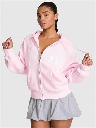 Fermuarlı Kapüşonlu Sweatshirt