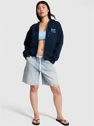 Fermuarlı Kapüşonlu Sweatshirt