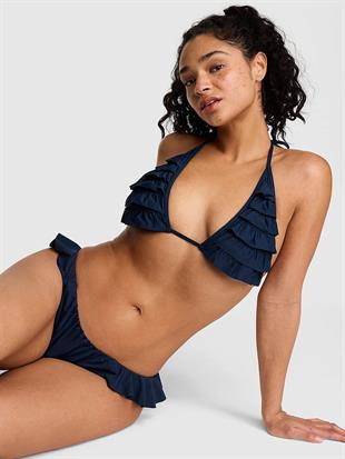 Fırfır Detaylı Üçgen Bikini Üstü
