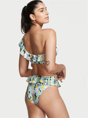 Fırfırlı Tek Omuzlu Bikini Üstü