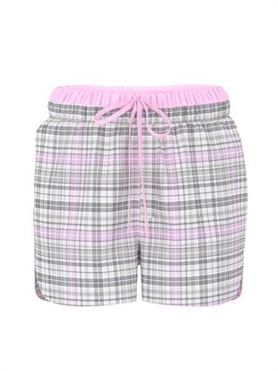 Flanel Boxer Pijama Şortu