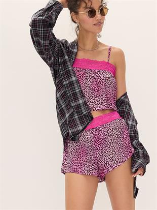 Flanel Boyfriend Uyku Gömleği