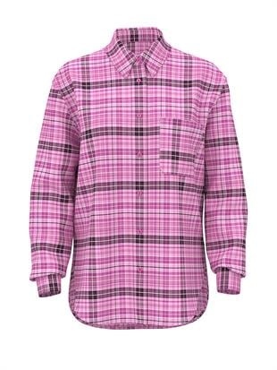 Flanel Boyfriend Uyku Gömleği