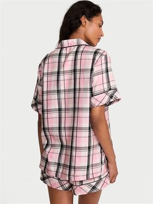 Flannel Şortlu Pijama Takımı