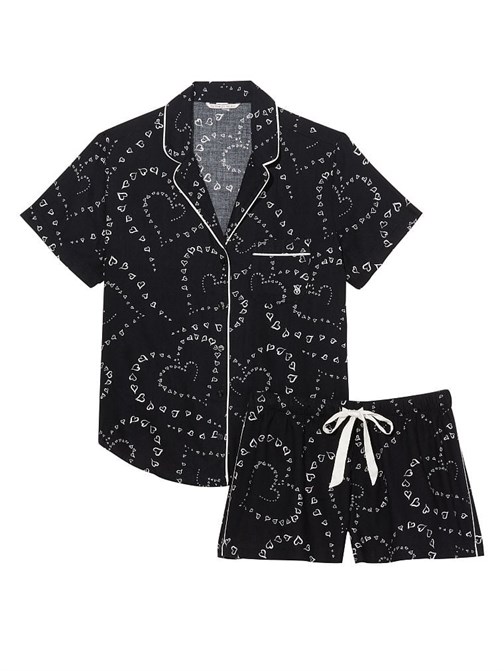 Flannel Şortlu Pijama Takımı