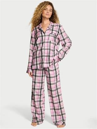 Flannel Uzun Pijama Takımı