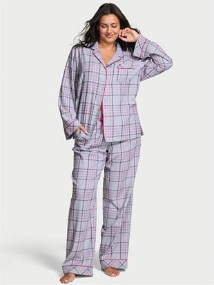 Flannel Uzun Pijama Takımı
