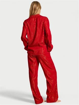 Flannel Uzun Pijama Takımı