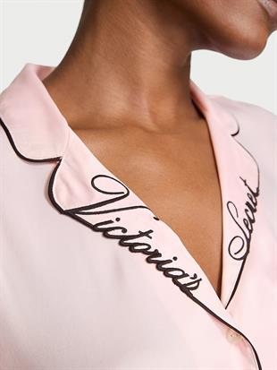 Glazed Saten Şortlu Pijama Takımı