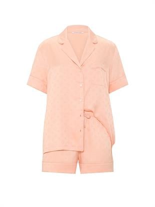 Glazed Saten Şortlu Pijama Takımı