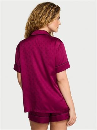 Glazed Saten Şortlu Pijama Takımı