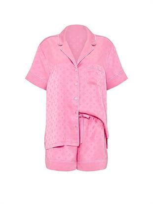 Glazed Saten Şortlu Pijama Takımı