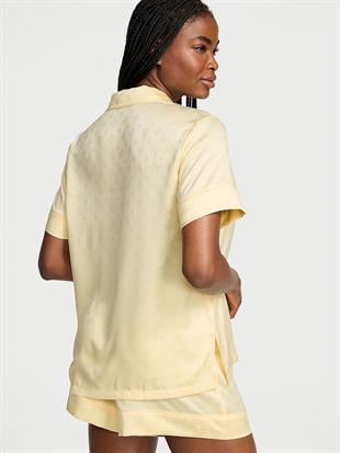 Glazed Saten Şortlu Pijama Takımı