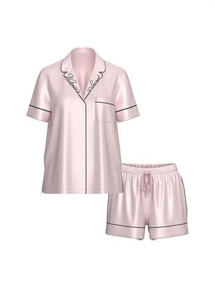 Glazed Saten Şortlu Pijama Takımı