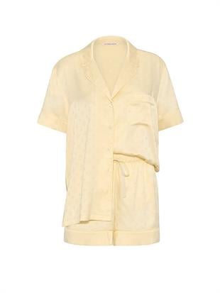Glazed Saten Şortlu Pijama Takımı