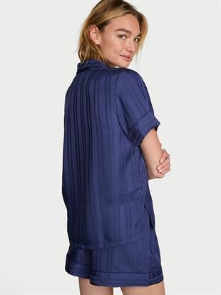 Glazed Saten Şortlu Pijama Takımı