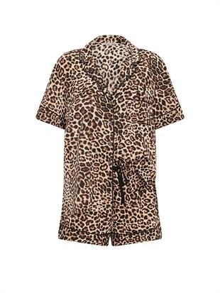 Glazed Saten Şortlu Pijama Takımı