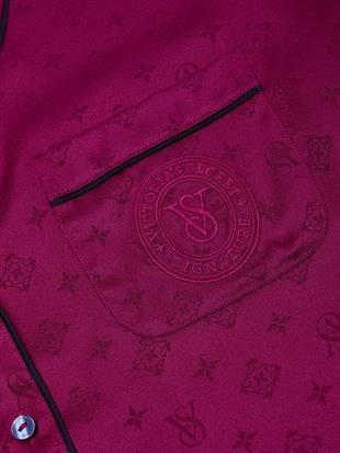 Glazed Saten Şortlu Pijama Takımı