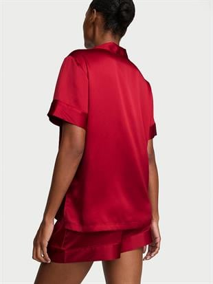 Glazed Saten Şortlu Pijama Takımı