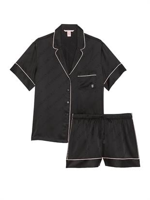 Glazed Saten Şortlu Pijama Takımı