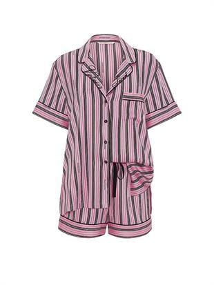 Glazed Saten Şortlu Pijama Takımı