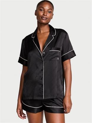 Glazed Saten Şortlu Pijama Takımı