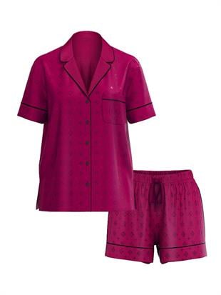 Glazed Saten Şortlu Pijama Takımı