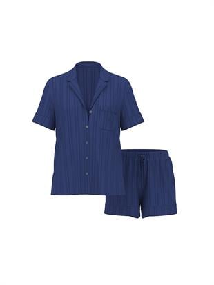 Glazed Saten Şortlu Pijama Takımı