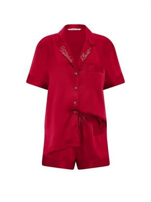Glazed Saten Şortlu Pijama Takımı