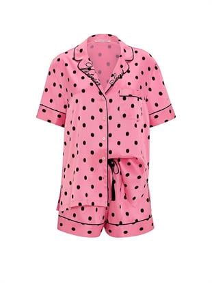 Glazed Saten Şortlu Pijama Takımı