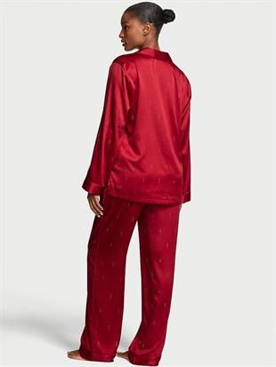 Glazed Saten Uzun Pijama Takımı