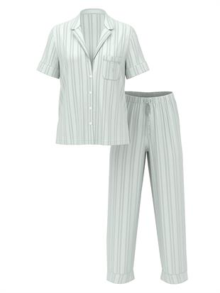 Glazed Saten Uzun Pijama Takımı