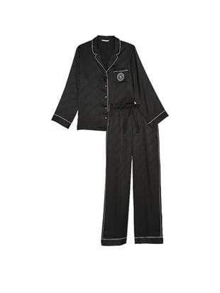 Glazed Saten Uzun Pijama Takımı
