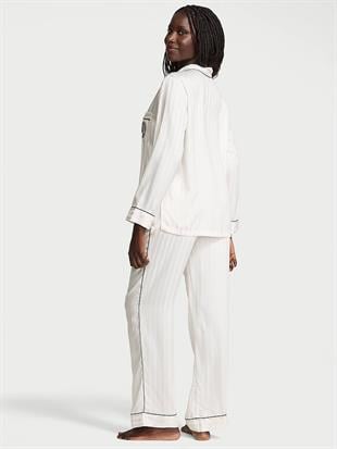 Glazed Saten Uzun Pijama Takımı