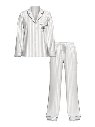 Glazed Saten Uzun Pijama Takımı