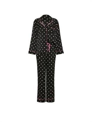 Glazed Saten Uzun Pijama Takımı