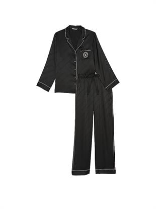 Glazed Saten Uzun Pijama Takımı