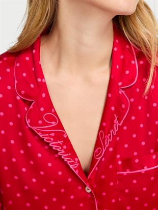 Glazed Saten Uzun Pijama Takımı