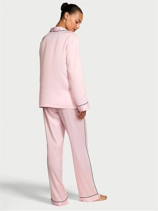 Glazed Saten Uzun Pijama Takımı