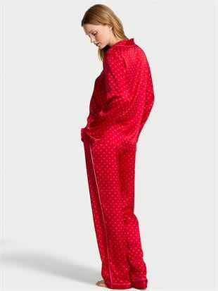 Glazed Saten Uzun Pijama Takımı