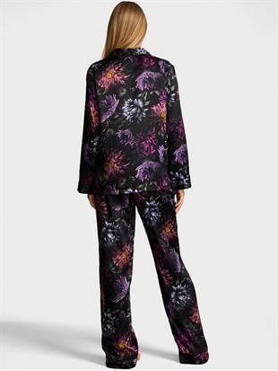 Glazed Saten Uzun Pijama Takımı