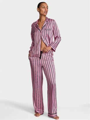 Glazed Saten Uzun Pijama Takımı