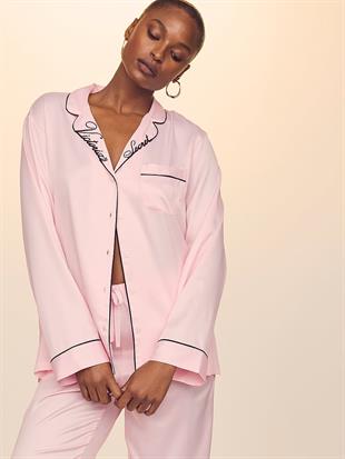 Glazed Saten Uzun Pijama Takımı