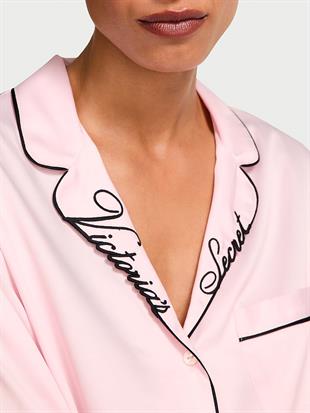 Glazed Saten Uzun Pijama Takımı