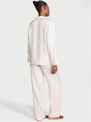 Glazed Saten Uzun Pijama Takımı