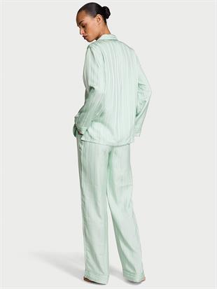 Glazed Saten Uzun Pijama Takımı