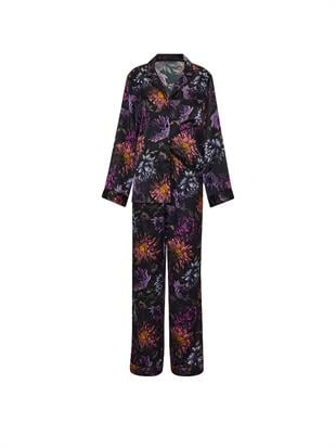 Glazed Saten Uzun Pijama Takımı